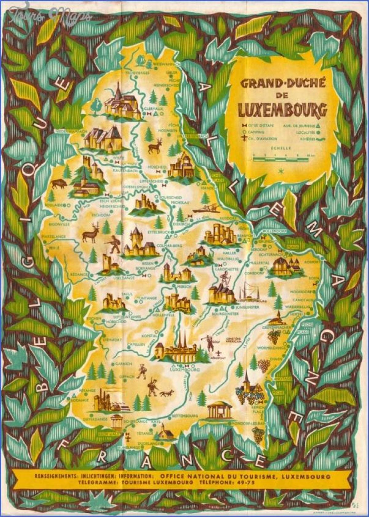 خريطة لوكسمبورغ لمشاهدة معالم المدينة