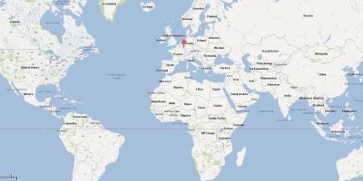 لوكسمبورغ الموقع على خريطة العالم ، 